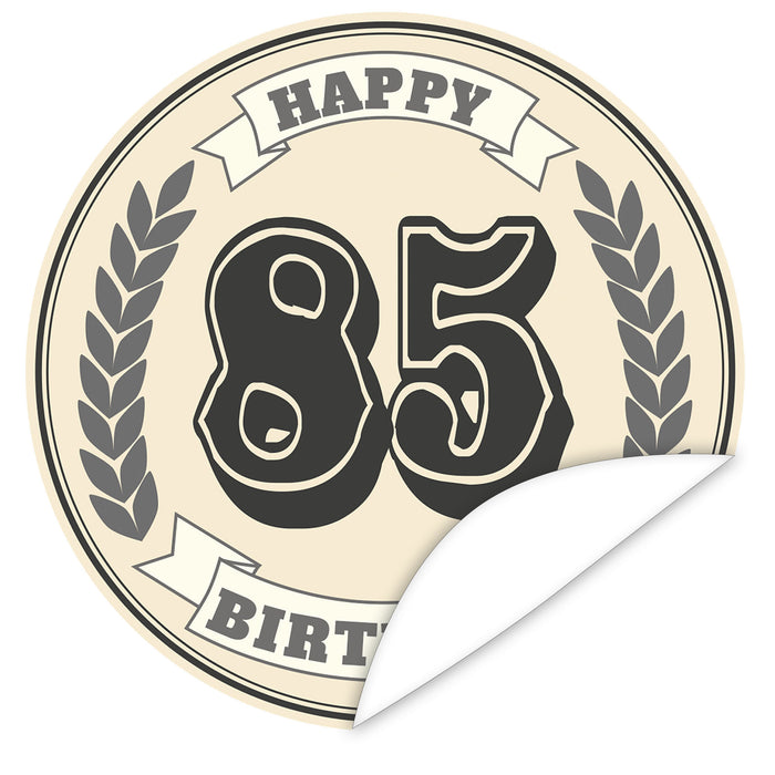 Aufkleber-85-Zahl-Klassik