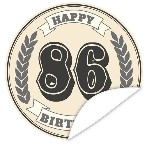 Aufkleber-86-Zahl-Klassik