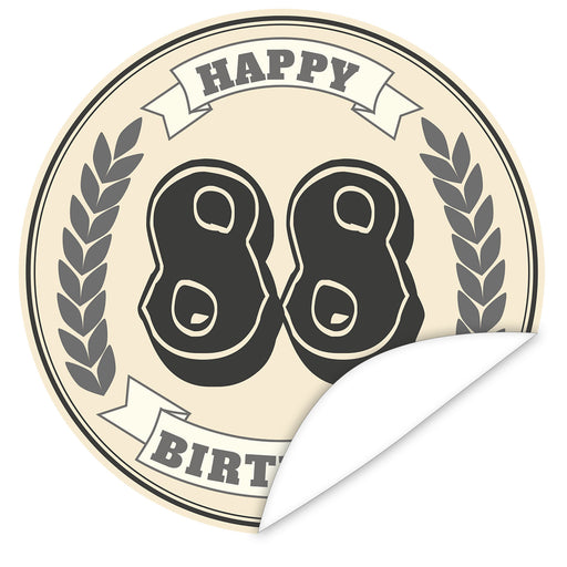 Aufkleber-88-Zahl-Klassik