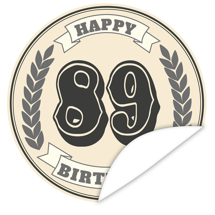 Aufkleber-89-Zahl-Klassik