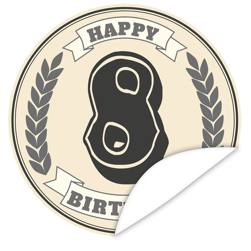 Aufkleber-8-Zahl-Klassik