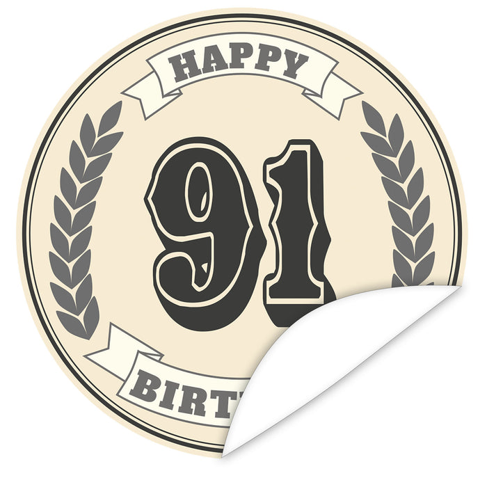 Aufkleber-91-Zahl-Klassik