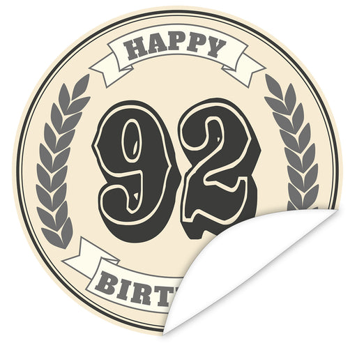 Aufkleber-92-Zahl-Klassik