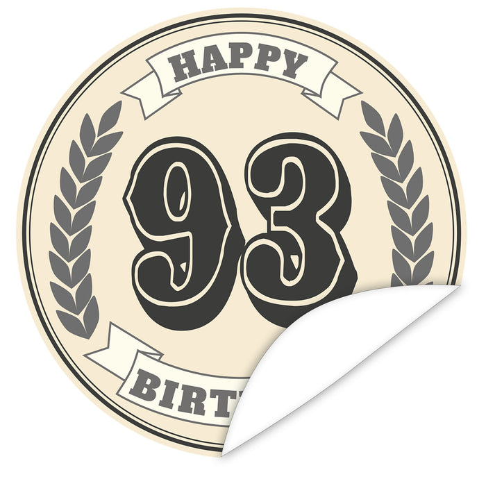 Aufkleber-93-Zahl-Klassik