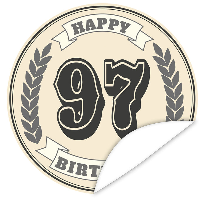 Aufkleber-97-Zahl-Klassik