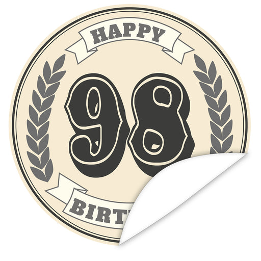 Aufkleber-98-Zahl-Klassik