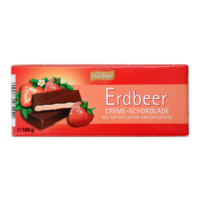 Erdbeer-Creme-Schokolade in Zartbitter mit 62% Fruchtzusatz von Böhme 100g