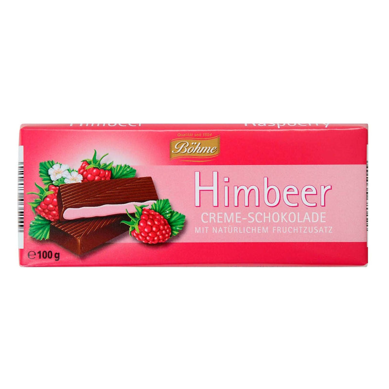 Himbeer-Creme-Schokolade mit cremiger Füllung in Vollmilchschokolade - Böhme - 100g