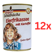 12x Original Schulküche Eierfrikassee mit Kartoffeln.