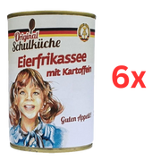 6x Original Schulküche Eierfrikassee mit Kartoffeln.