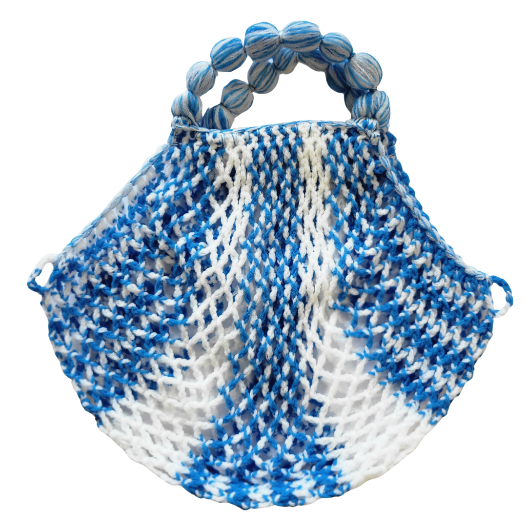 DDR Mininetz Dederon blau weiss.