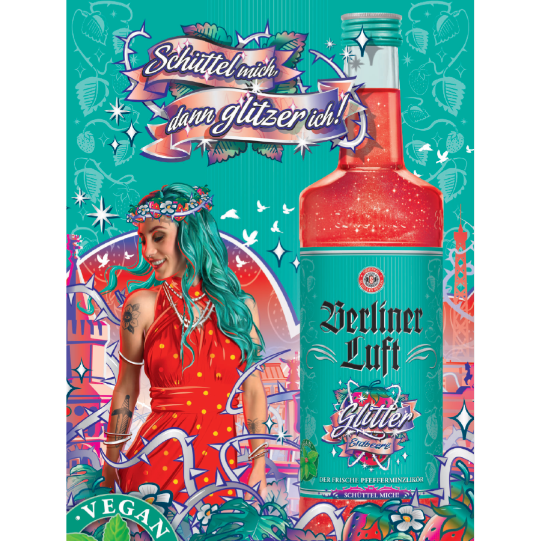 Berliner Luft Glitter - Erdbeer Likör 0,7L
