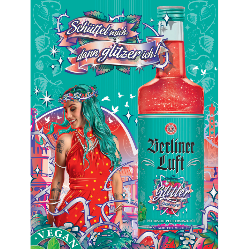Berliner Luft Glitter - Erdbeer Likör 0,7L