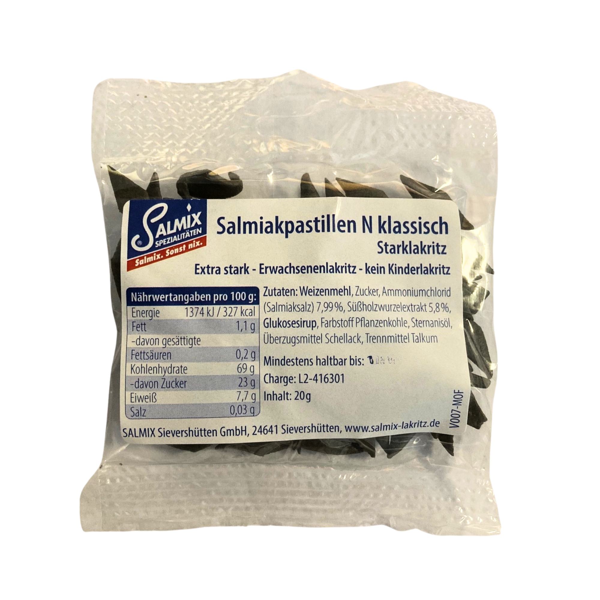 10x Salmix Salmiakpastillen 20g Beutel