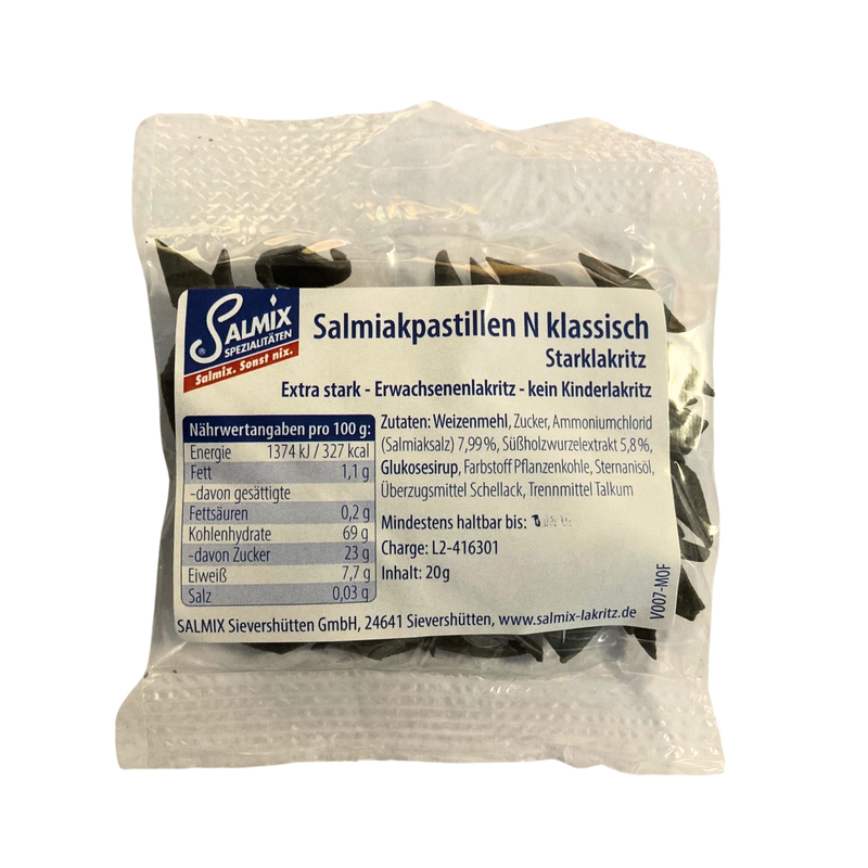 10x Salmix Salmiakpastillen 20g Beutel