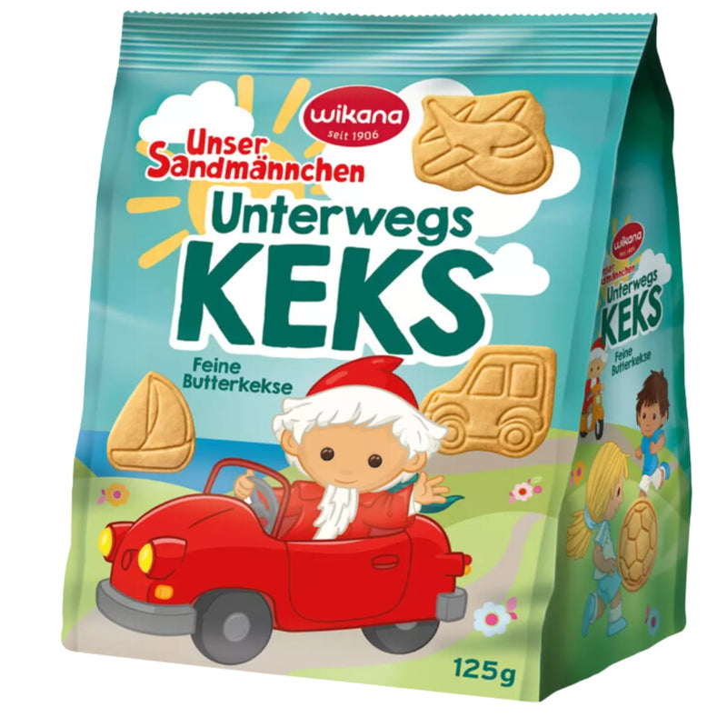 Unterwegs Keks Butterkekse 125g - Sandmännchen - Mit Wiederverschlussetikett