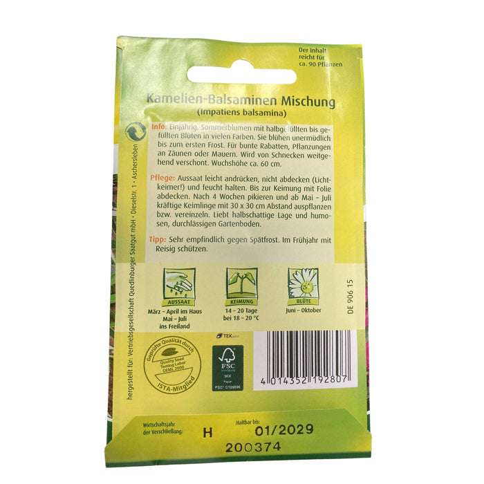 5x Quedlinburger Saatgut (Kamelien-Balsaminen Mischung)