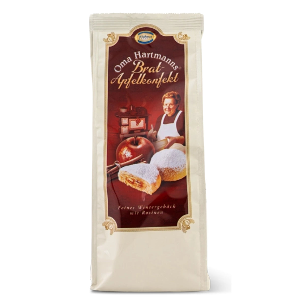 Oma Hartmann's® Bratapfelkonfekt – Wintergebäck mit 30 % Bratapfelfüllung & Rosinen, 350 g