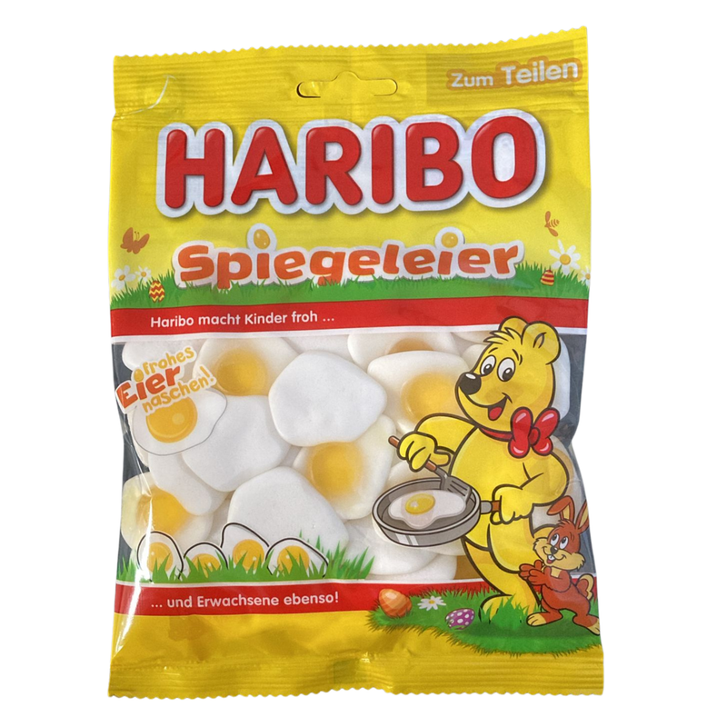 HARIBO Spiegeleier 175 g – Fruchtgummi mit Schaumzucker, weiche Schaumzuckerbasis & fruchtiges Topping