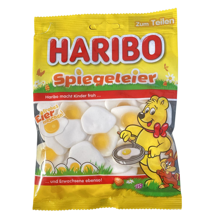 HARIBO Spiegeleier 175 g – Fruchtgummi mit Schaumzucker, weiche Schaumzuckerbasis & fruchtiges Topping