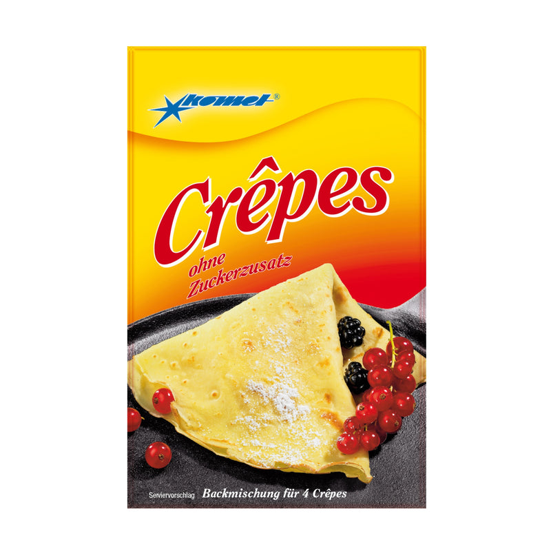 Komet Crêpes - Backmischung für 4 hauchdünne Crêpes  schnell & einfach zubereitet 100g