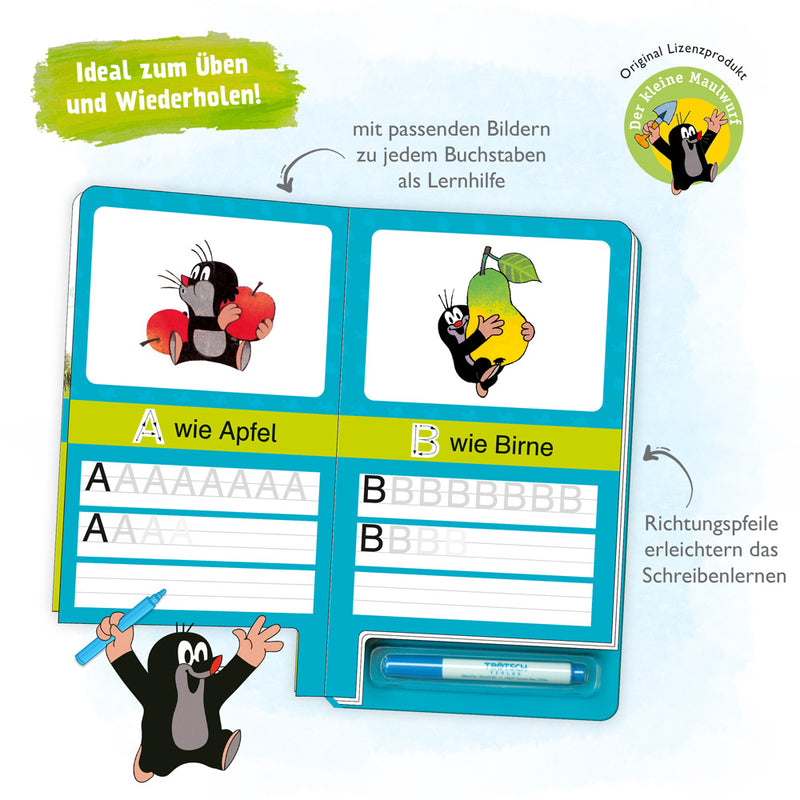 Schreib-Wisch-Weg-Buchstaben-Maulwurf