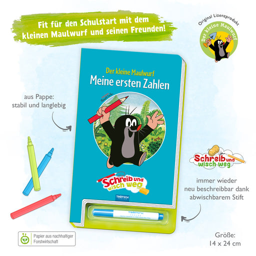 Schreib-Wisch-Weg-Zahlen-Maulwurf