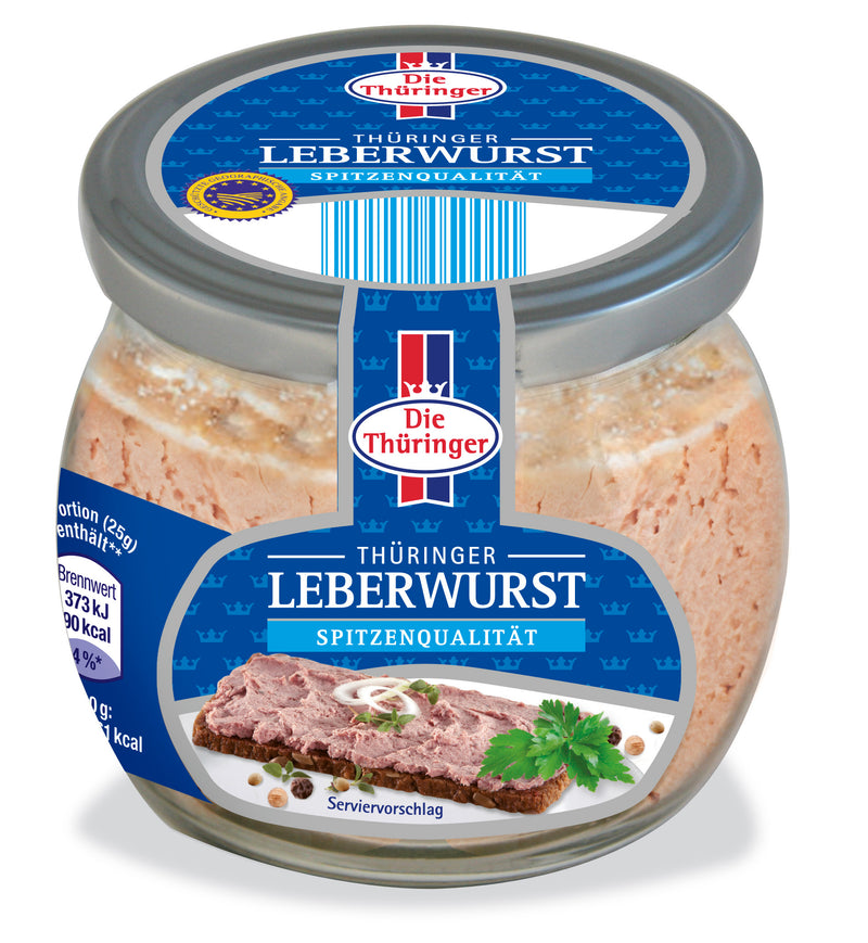 12x Die Thüringer Leberwurst - Spitzenqualität 12 x 130g