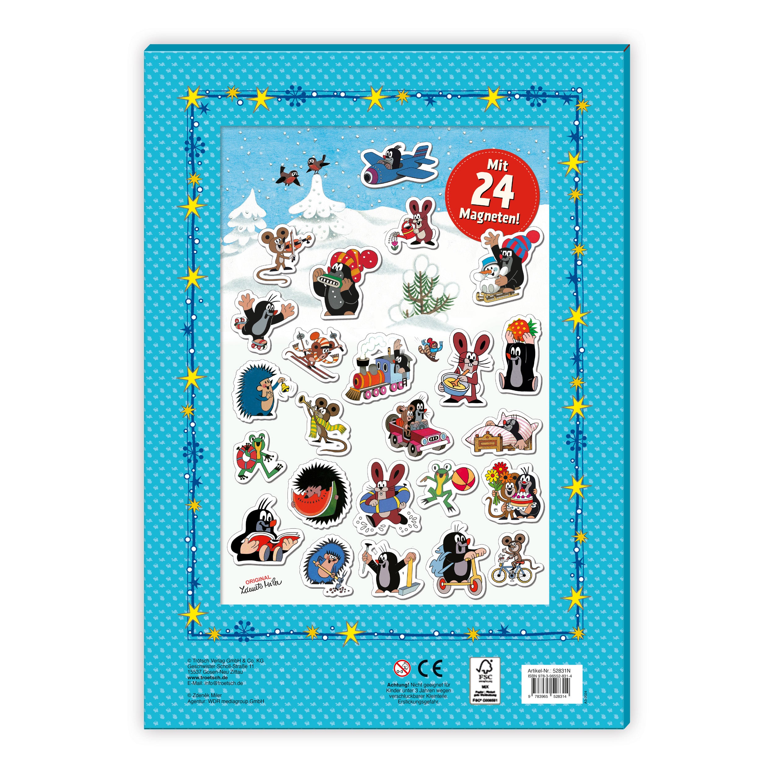 Der kleine Maulwurf Magnet-Adventskalender – 24 magnetische Überraschungen