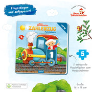 Puzzlebuch-Zahlenzug-Sandmann
