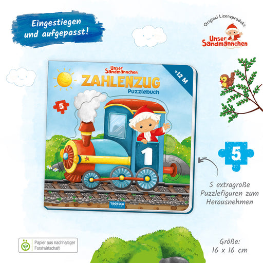 Puzzlebuch-Zahlenzug-Sandmann