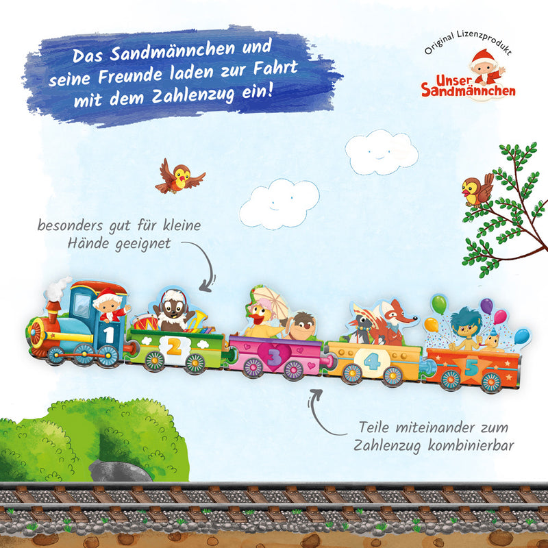 Puzzlebuch-Zahlenzug-Sandmann