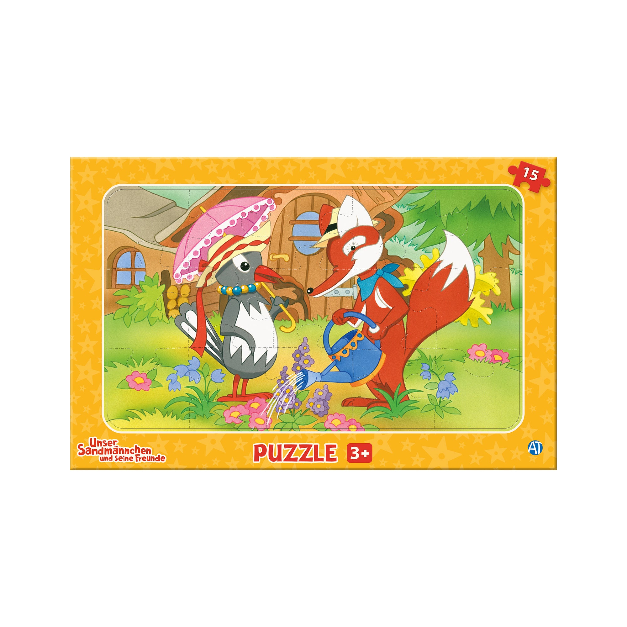 Rahmenpuzzle-Herr-Fuchs-und-Frau-Elster