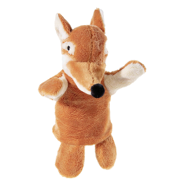 Herr Fuchs als Handpuppe 30 cm – bekannt aus dem Sandmännchen - nachhaltig aus extraweichem Plüsch hergestellt I HEUNEC