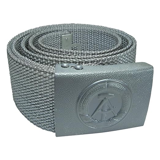 NVA Koppel / Gürtel mit grauen Metallschloss und DDR-Prägung Länge Verstellbar - 100-120cm