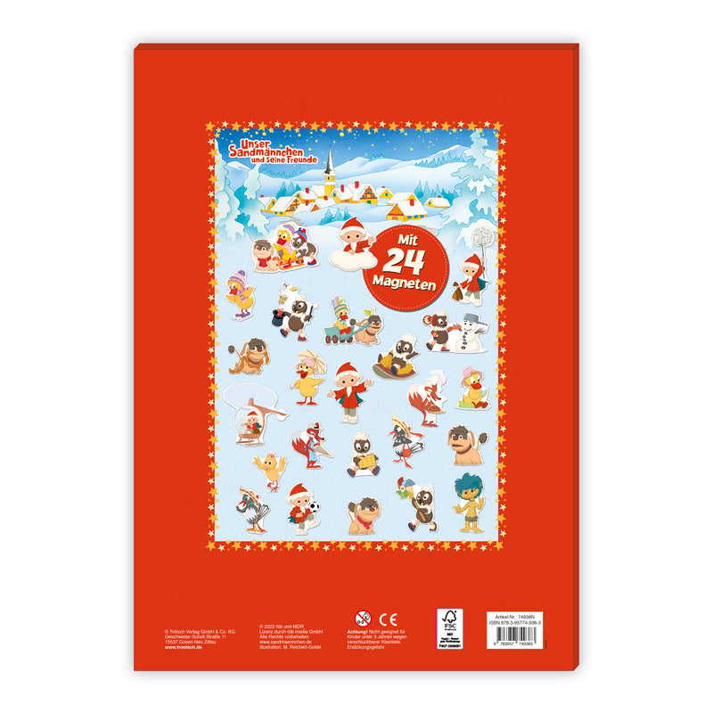 Unser Sandmännchen Magnet-Adventskalender – 24 Magnete mit beliebten Figuren
