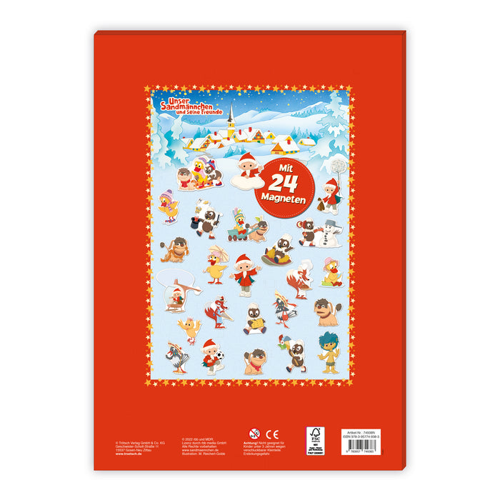 Unser Sandmännchen Magnet-Adventskalender – 24 Magnete mit beliebten Figuren