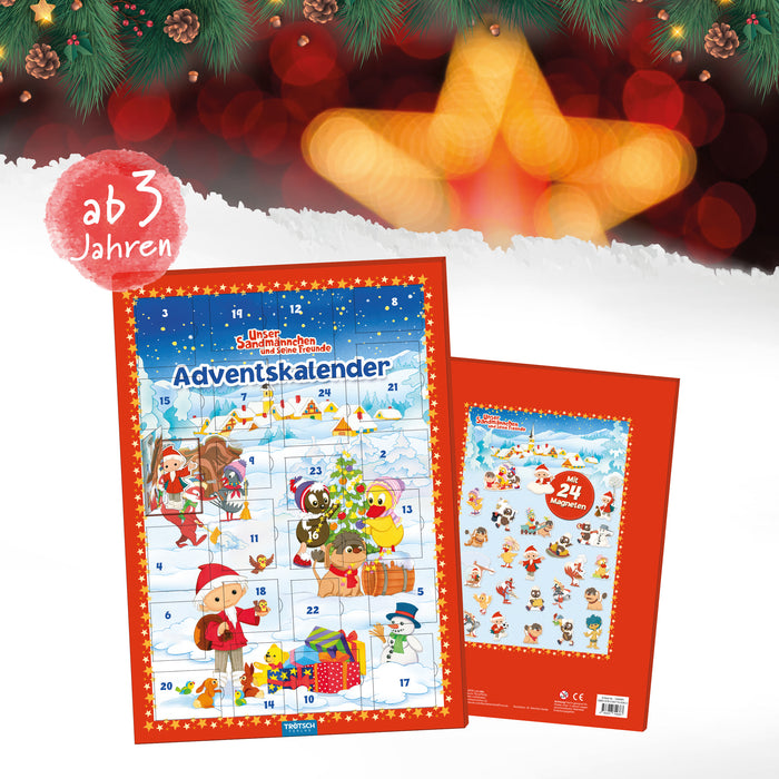 Unser Sandmännchen Magnet-Adventskalender – 24 Magnete mit beliebten Figuren