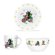 3tlg-Porzellan-Maulwurf-Motorr