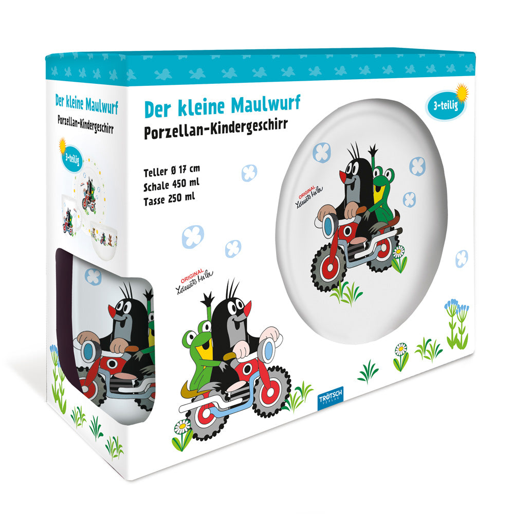 3tlg-Porzellan-Maulwurf-Motorr