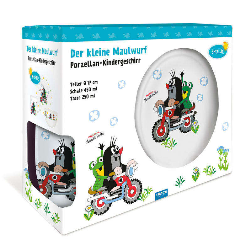 3tlg-Porzellan-Maulwurf-Motorr