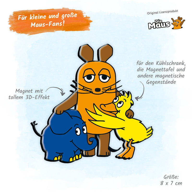 3-D-Magnet-Maus-und-Freunde