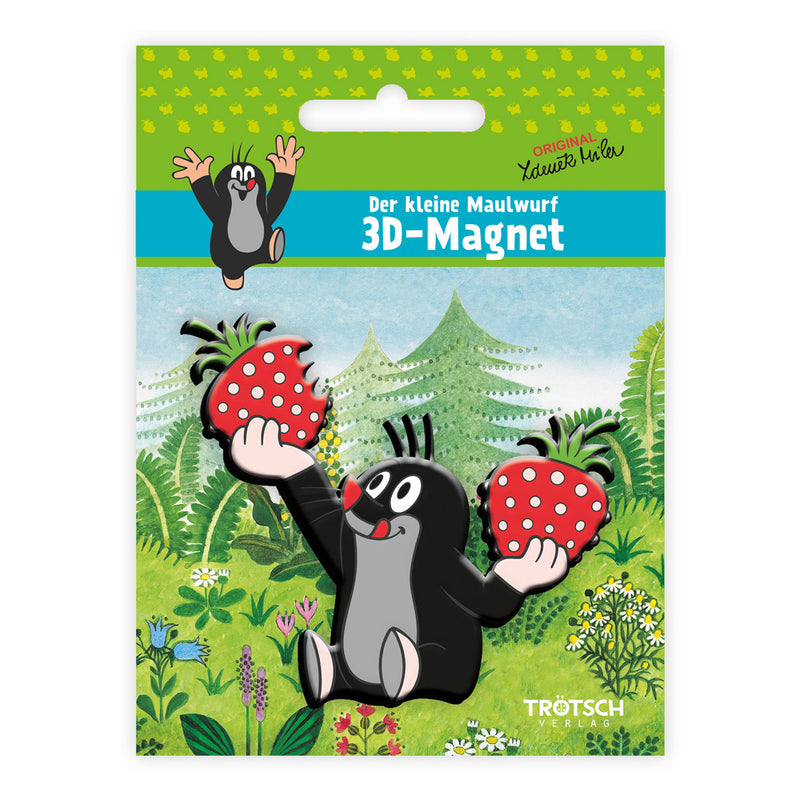3-D-Magnet-Maulwurf-Erdbeere
