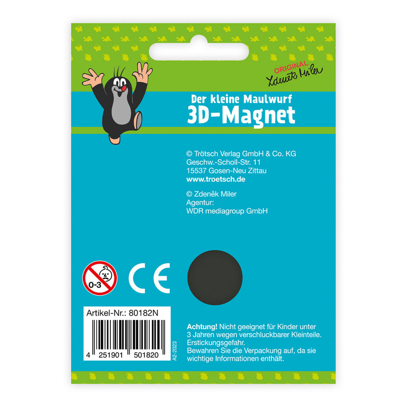 3-D-Magnet-Maulwurf-Erdbeere