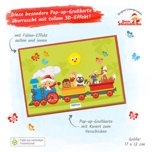Popup-Karte-Sandmann-Freunde