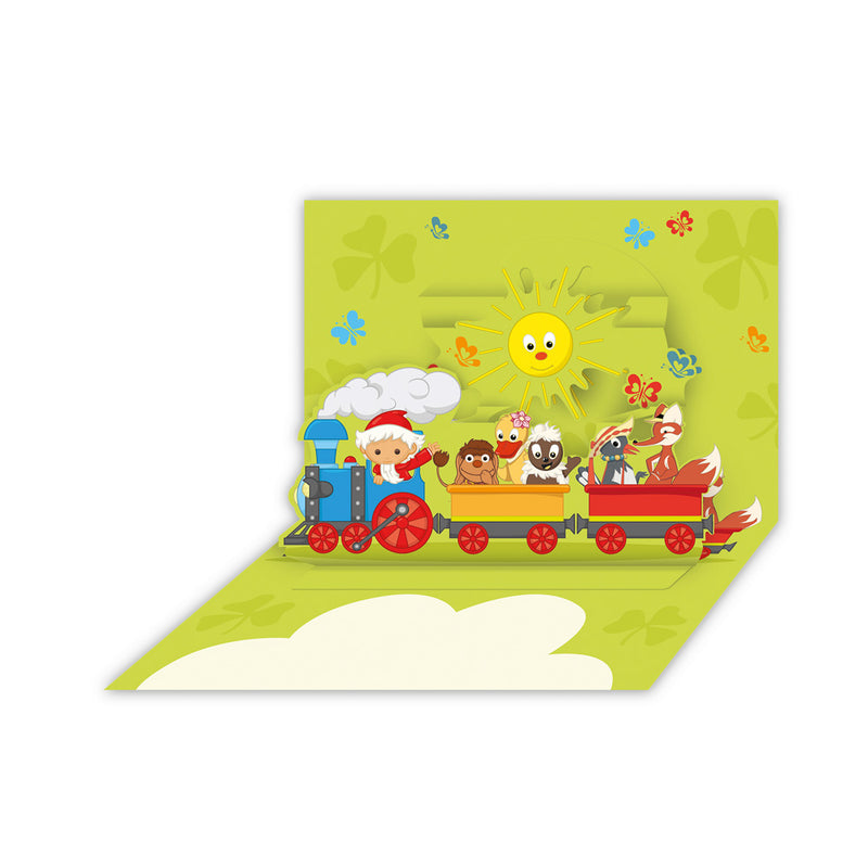 Popup-Karte-Sandmann-Freunde