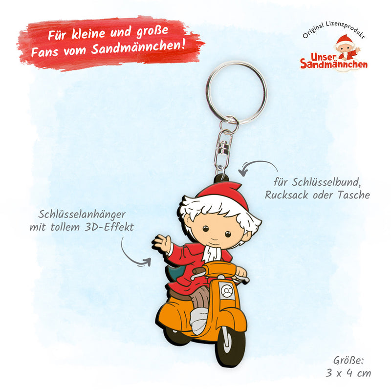 3-D-Schlusselanhanger-Sandmann-Roller