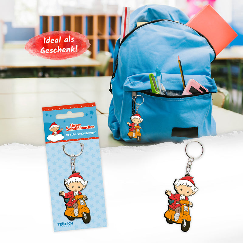 3-D-Schlusselanhanger-Sandmann-Roller