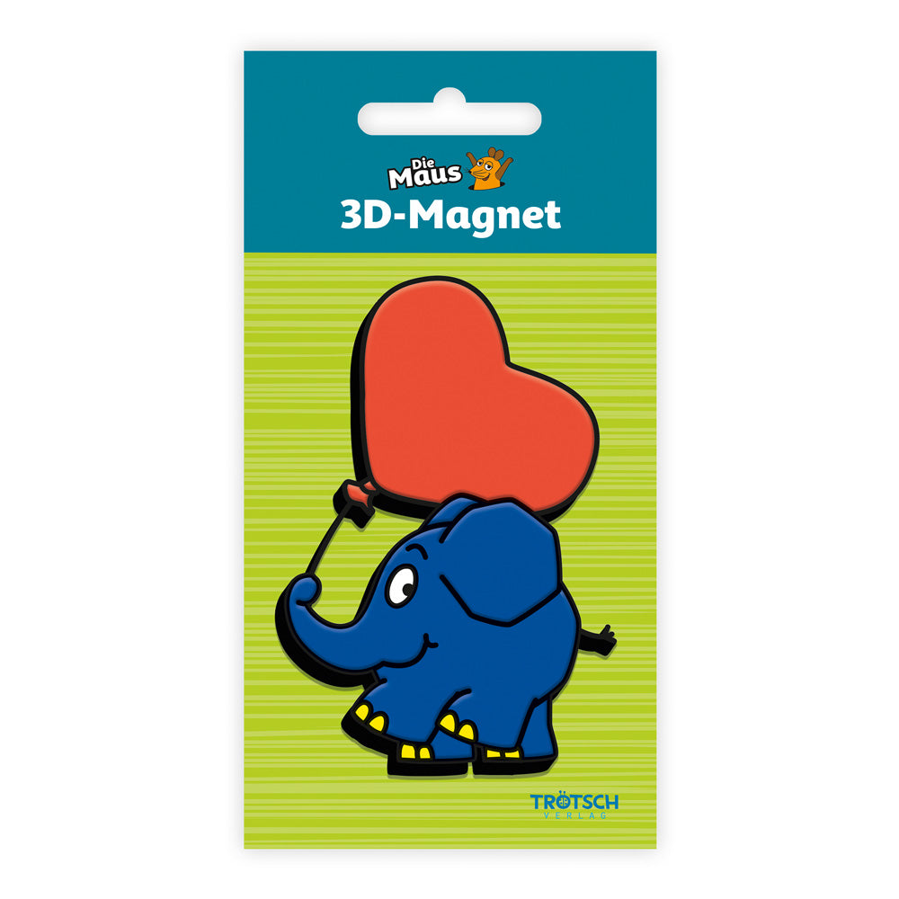 3-D-Magnet-Elefant-Herzballon