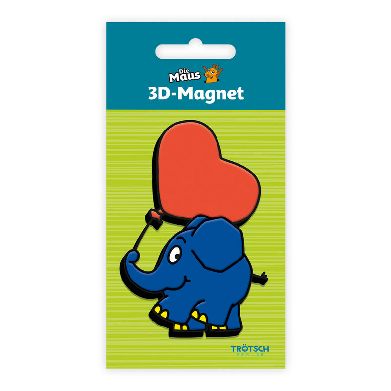 3-D-Magnet-Elefant-Herzballon
